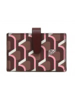 ROSA.K MONOGRAM ACCORDION WALLET ROSE COGNAC